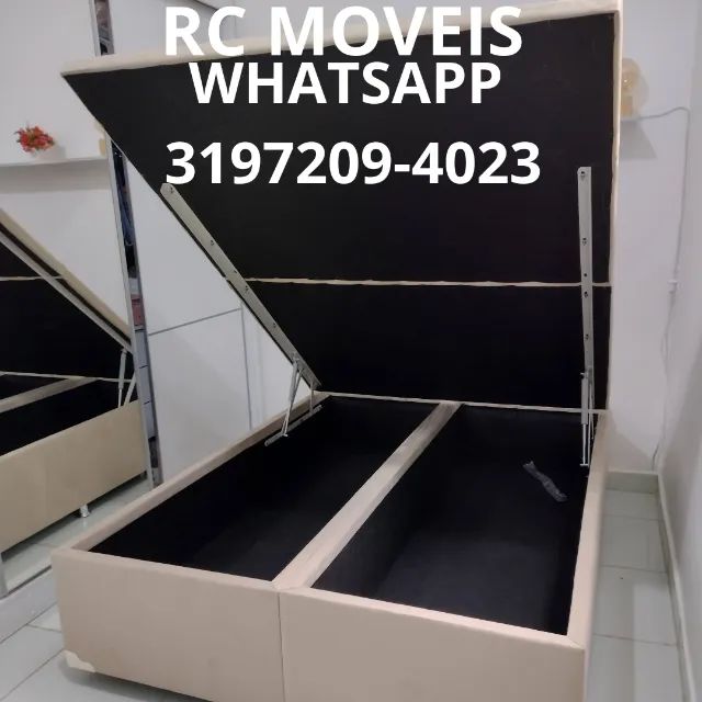 Cama Box Baú Casal Bipartido 1.38x1.88 | Baú Blindado