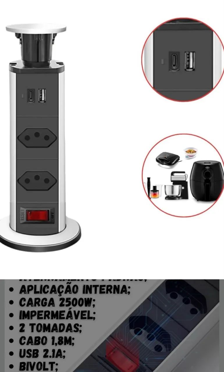 TORRE MULTIPLUG RETRÁTIL 64962663196547122