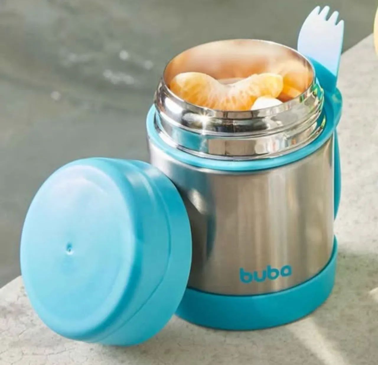 Pote Térmico Inox com Colher Buba ( Novo) - Foto 2