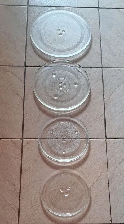 4 Pratos de Vidro para Micro-ondas 36 32 20 18