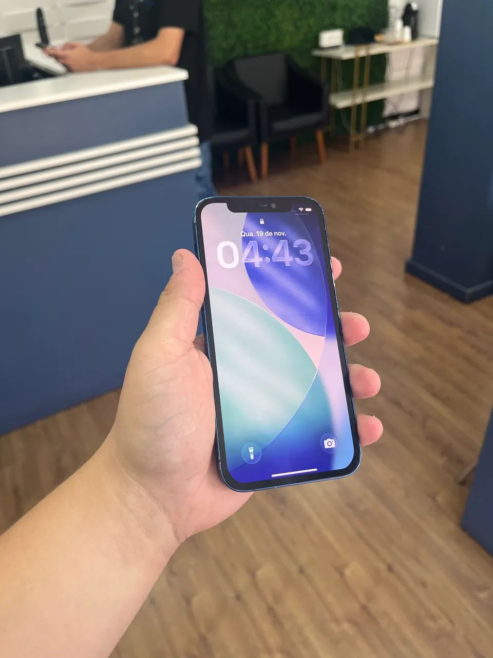 Aparelho iPhone 12 128GB Blue Sem Face ID - Celulares e