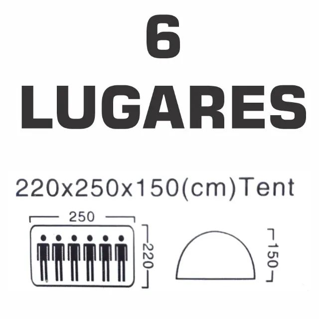 Barraca Camping Importada 6 pessoas Camuflada Aproveite - Foto 3