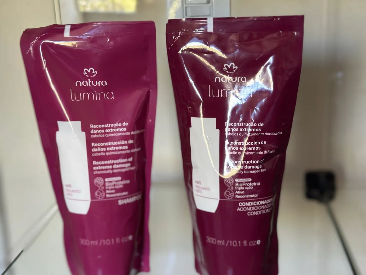Kit refil shampoo e condicionador lumina de natura