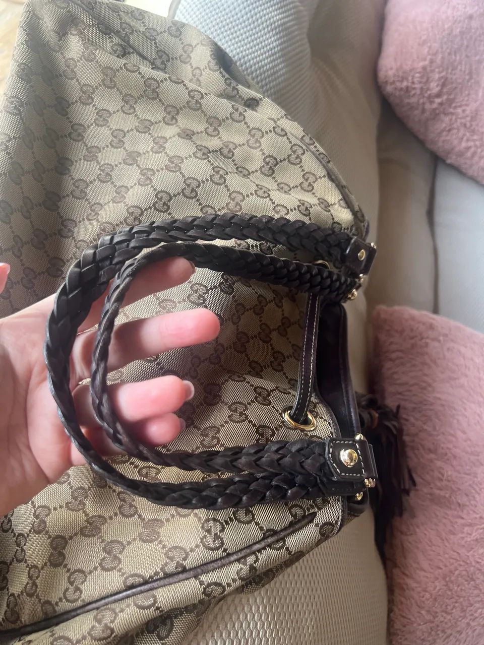 Bolsa Gucci em Canvas GG - Foto 6