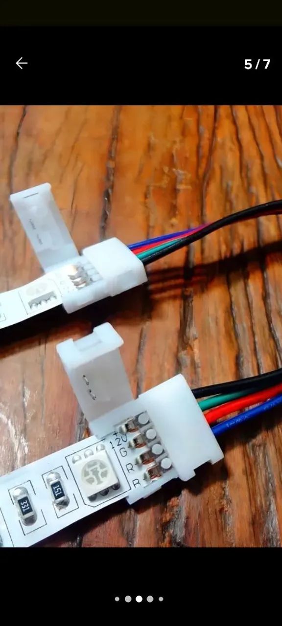 Rabicho Emenda Conector para Fita de Led RGB 5050/3528 12v - Foto 6
