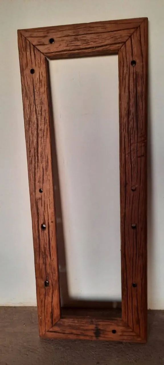 Quadro de madeira rústico Moldura rustica para espelho 47x125 cm<br>Valor 100,00    - Foto 3