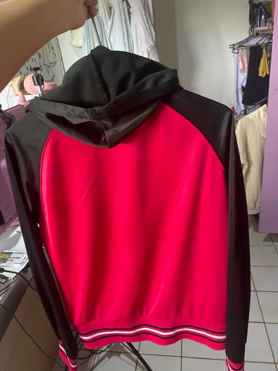 Jaqueta Crocker Jeans Rosa e Preto - Foto 2