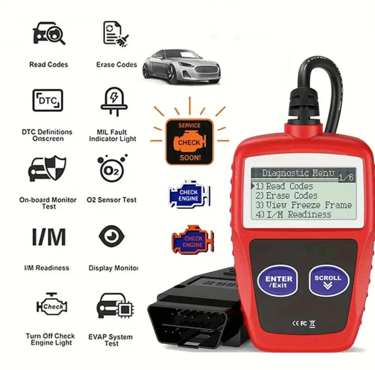 SCANNER AUTOMOTIVO KONNWEI KW806 OBD2 - Foto 5