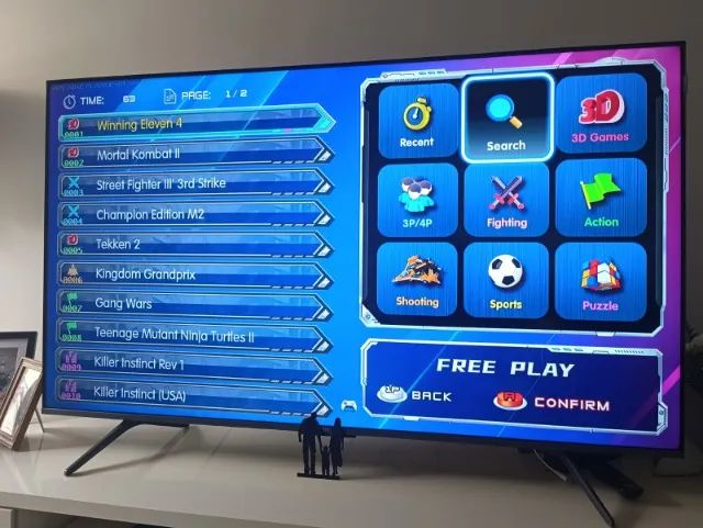 PANDORA BOX x1 5000 jogos com 2 controles e Fonte PSX-SUPERNES