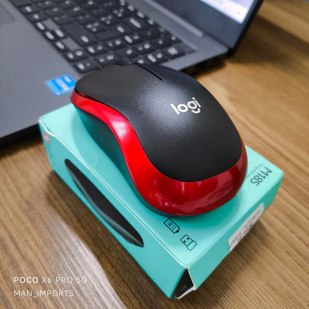 Mouse Logitech M185 - 1000DPI 3 Botões - Novo - Foto 3