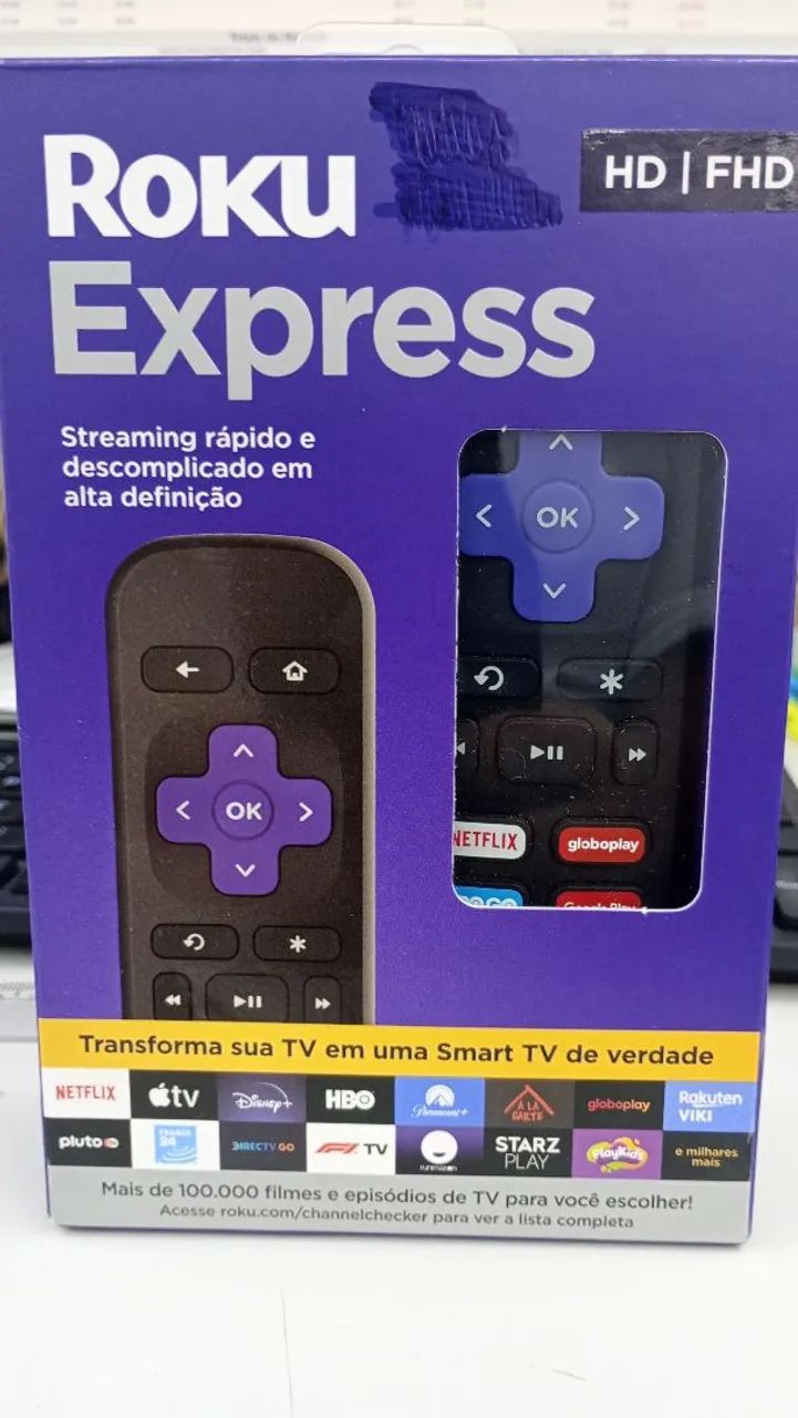 Roku express com 2 meses de streaming gratis! 