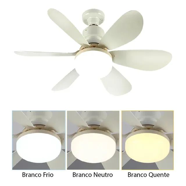 Ventilador Teto Lâmpada LED E27 Ajustável - Bocal de Lampada - Foto 3