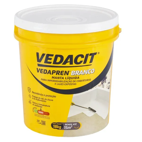 Manta liquida 18kg vedapren branca vedacit
