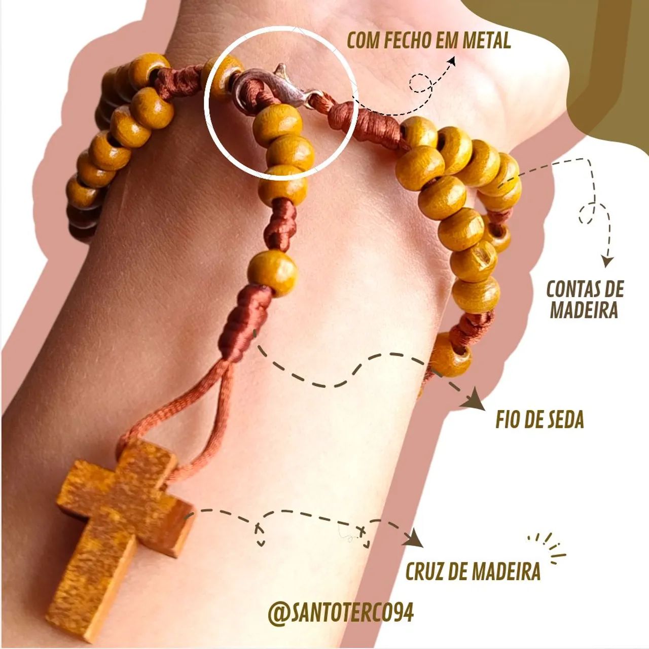 TERÇO DE PULSO SÃO BENTO  - Foto 4