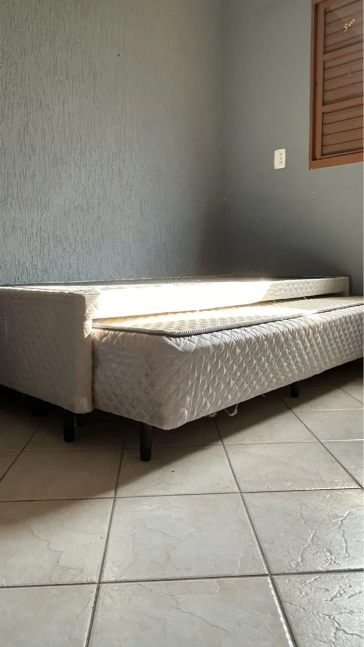 Cama Box Solteiro com Cama Auxiliar