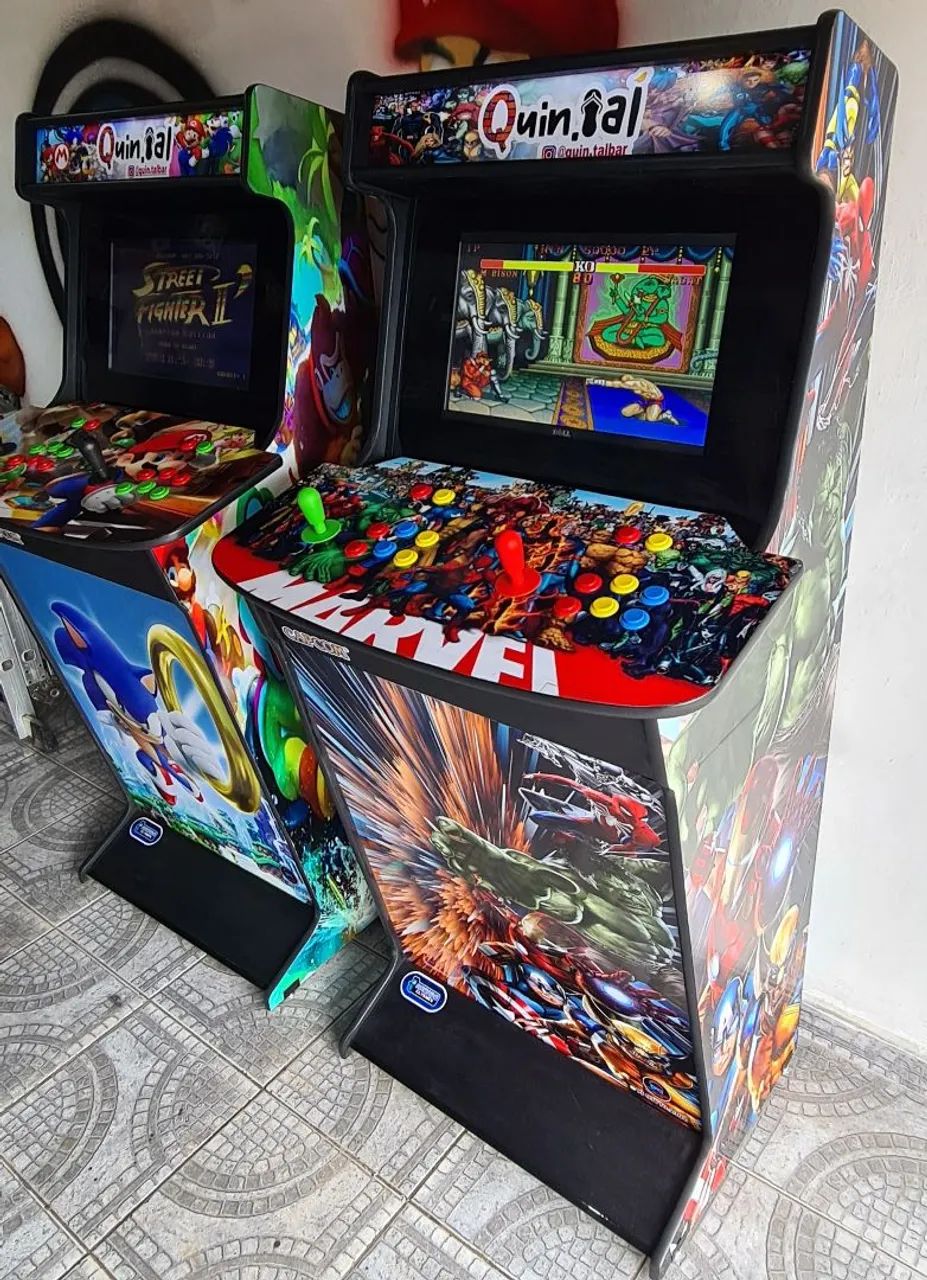 Arcade Multijogos Personalizado - Clássicos e Marvel!