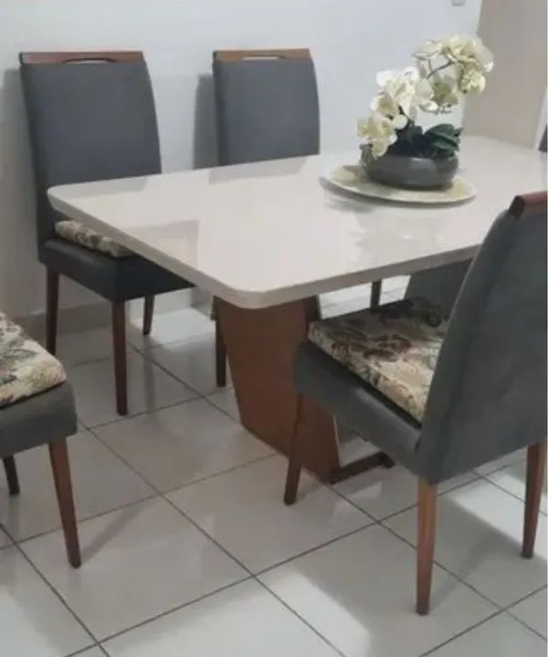 Mesa de Jantar Branca - Foto 4