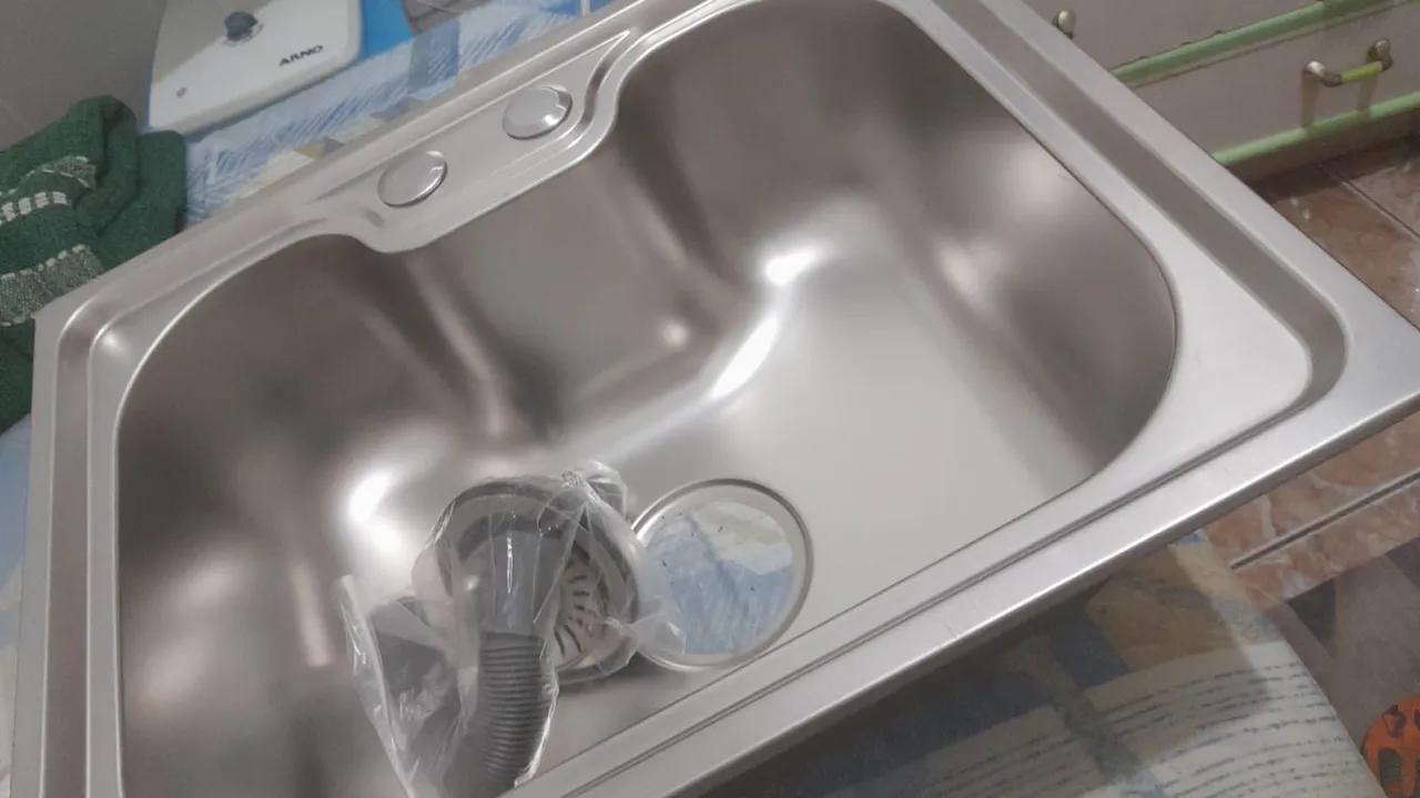 Cuba de Pia Inox com Válvula