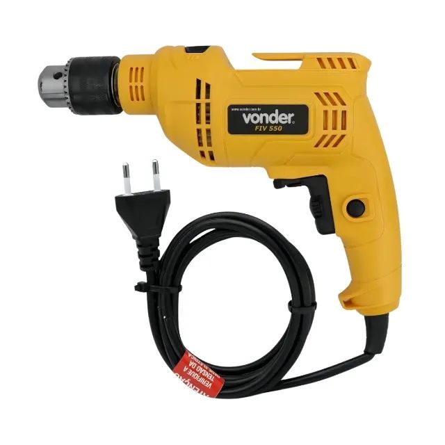 Furadeira Martelete Parafusadeira13mm Vonder FIV 550 550W Acessório 220V Parafuso Broca  - Foto 3