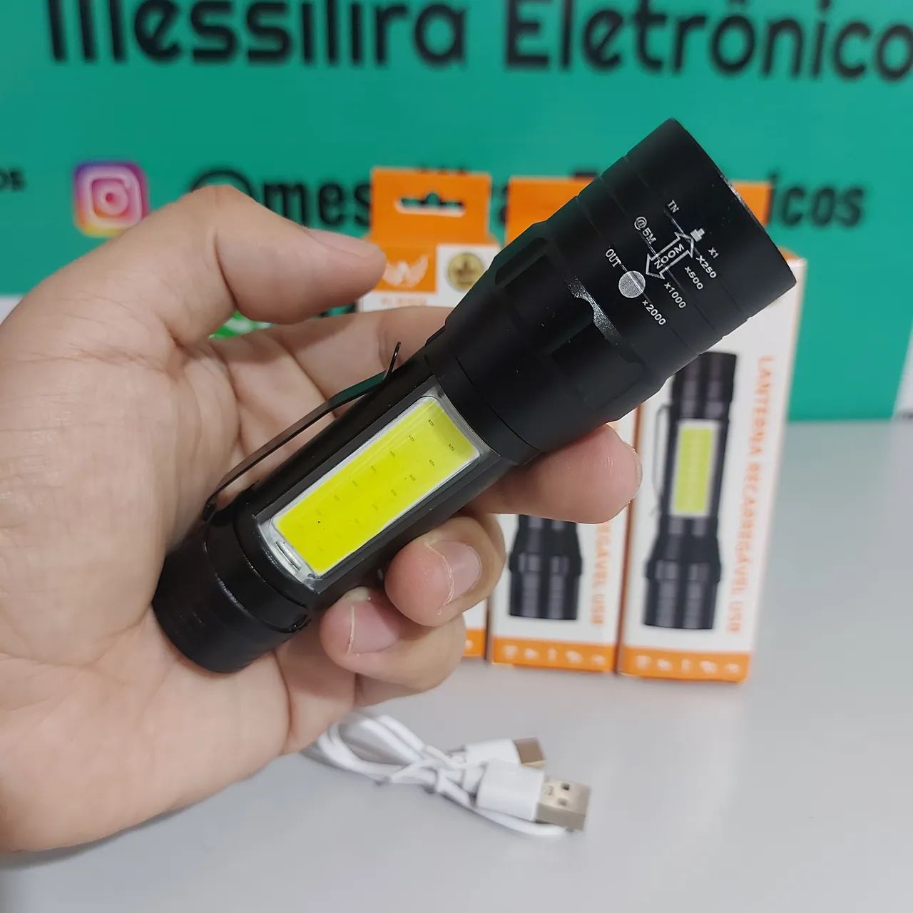 Lanterna Recarregável USB - Acampamento - Foto 3