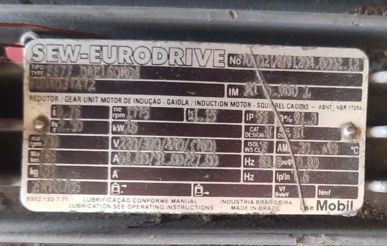 Eurodrive 20cv 1750 Rpm   Motor Redutor / Redução 1/15 Seminovo - Foto 6