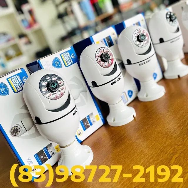 Câmera de segurança com bocal de lâmpada