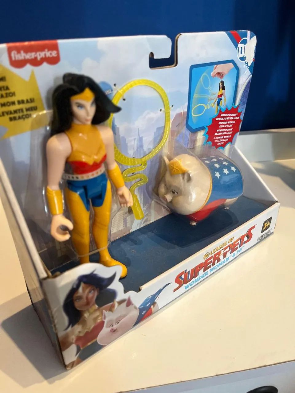 Boneco da Wonder Woman e Super Pet PB - Fisher-Price - Foto 3