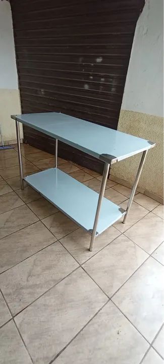Mesa de inox 1.50x60 completa ( 1.100 reais) pronta entrega  - Foto 4