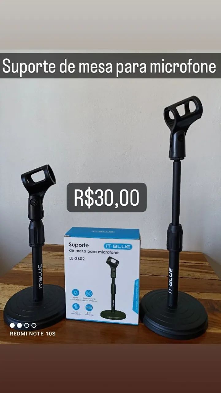 Suporte de Mesa para Microfone IT-BLUE / SUPER PROMOÇÃO  - Foto 3