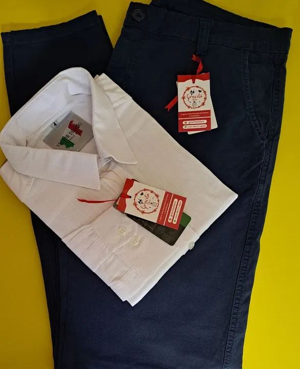 Conjunto Social Camisa e Calça azul - Foto 2