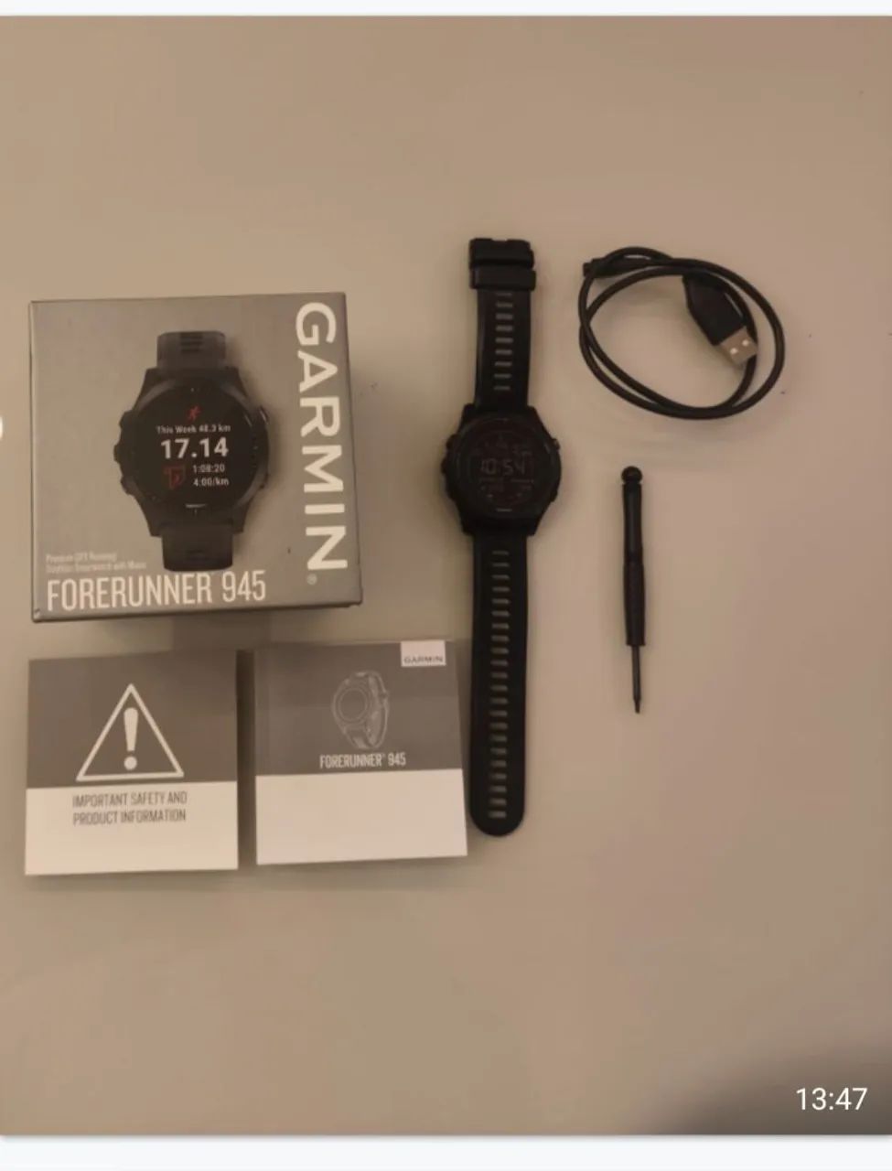 Relógio Garmin 945 Forerunner Music em ótimo estado de conservação. - Foto 2