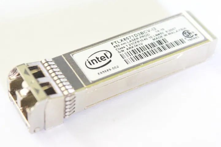 Modulo GBIC Intel SFP+ 10Gb 850 nm Multimodo FTLX8571D3BCV-I3 e FTLX8571D3BCV-IT