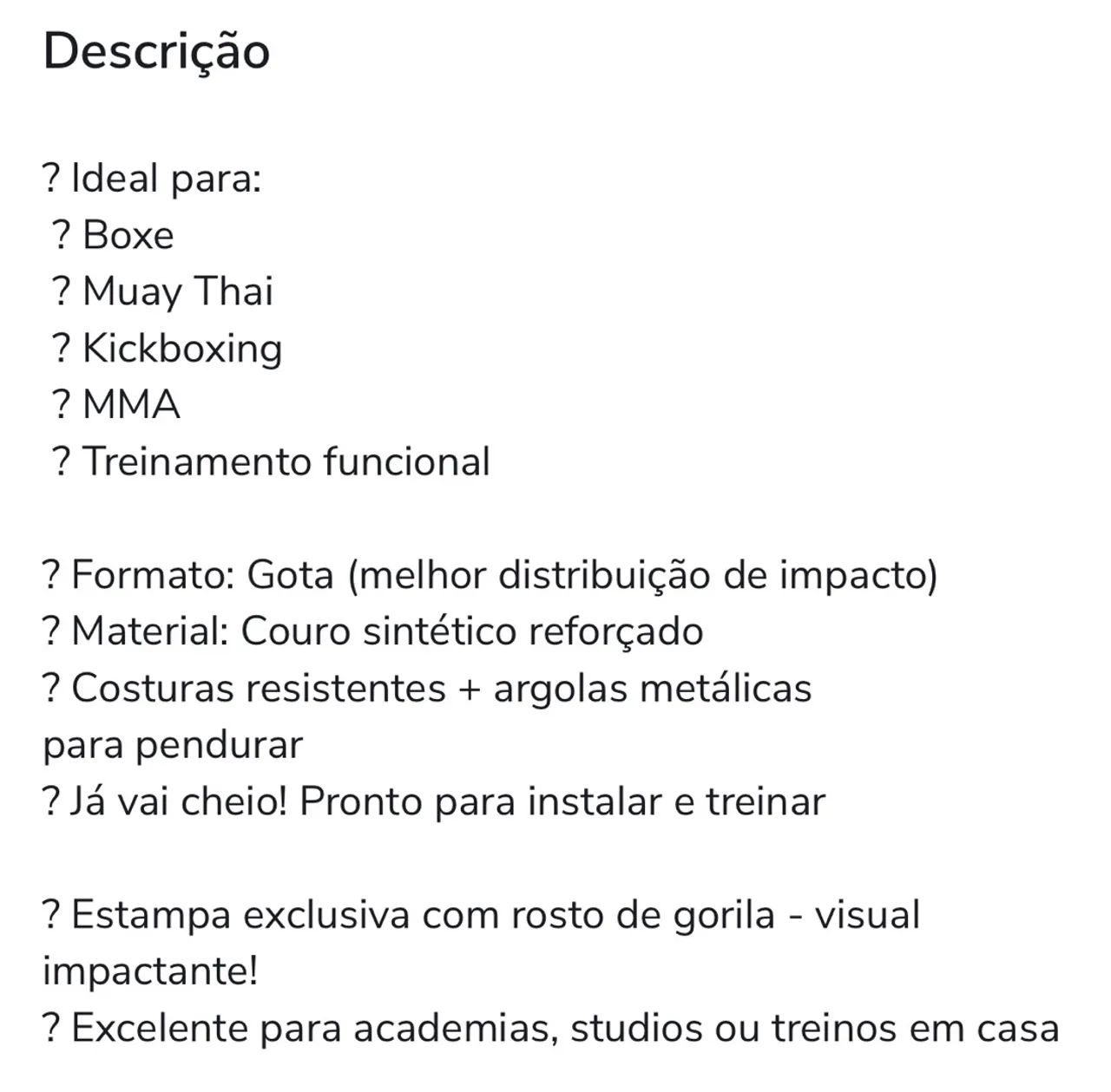 Saco de pancada com design de gorila - Foto 2