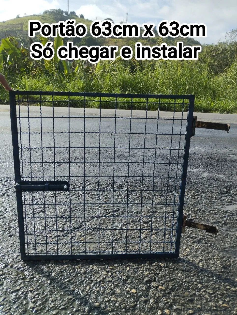 Portão de aço 63cm x 63cm - Pronto para instalar!