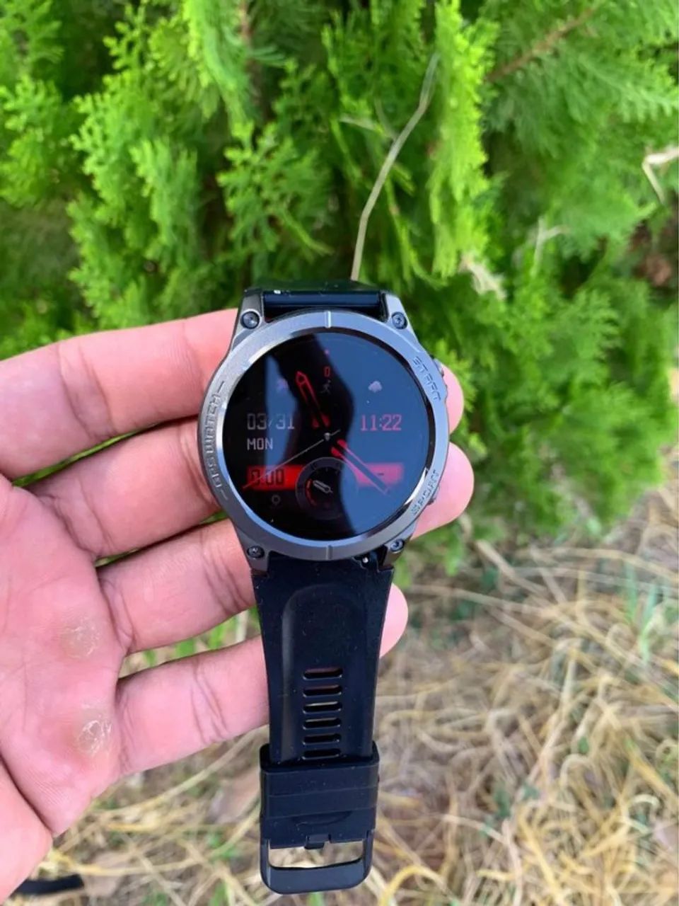 Smartwatch Zeblaze Stratos 3 Gps Integrado Tela Amoled Caixa Preto Pulseira Preta Original - Foto 2