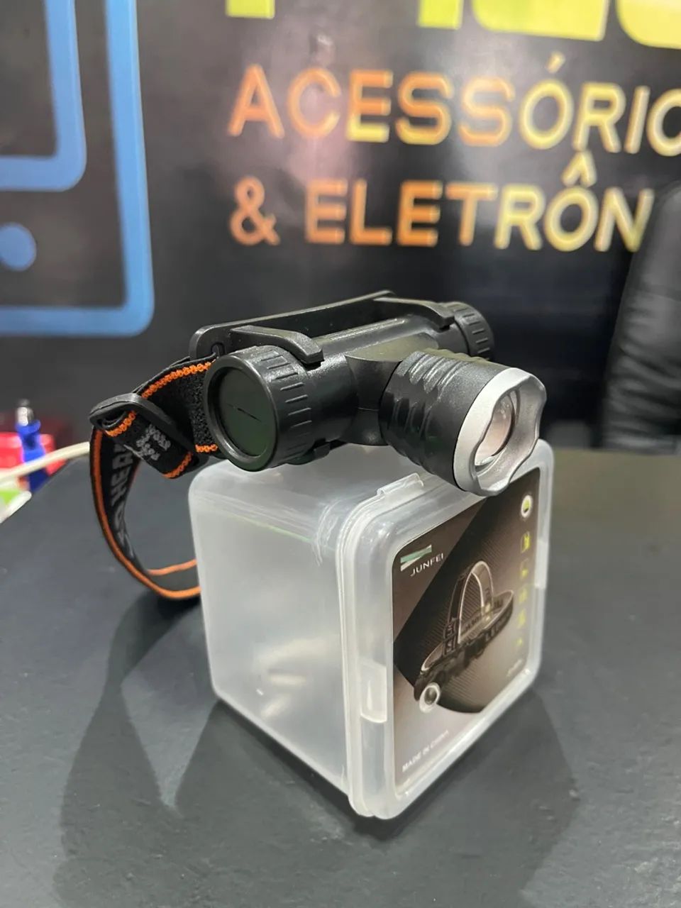 Lanterna de cabeça Junfei LED Headlamp - Foto 3
