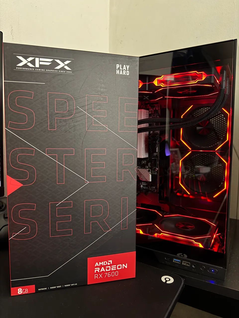 Placa de vídeo Rx 7600 8gb Nova/lacrada. Aceito inferior mais volta