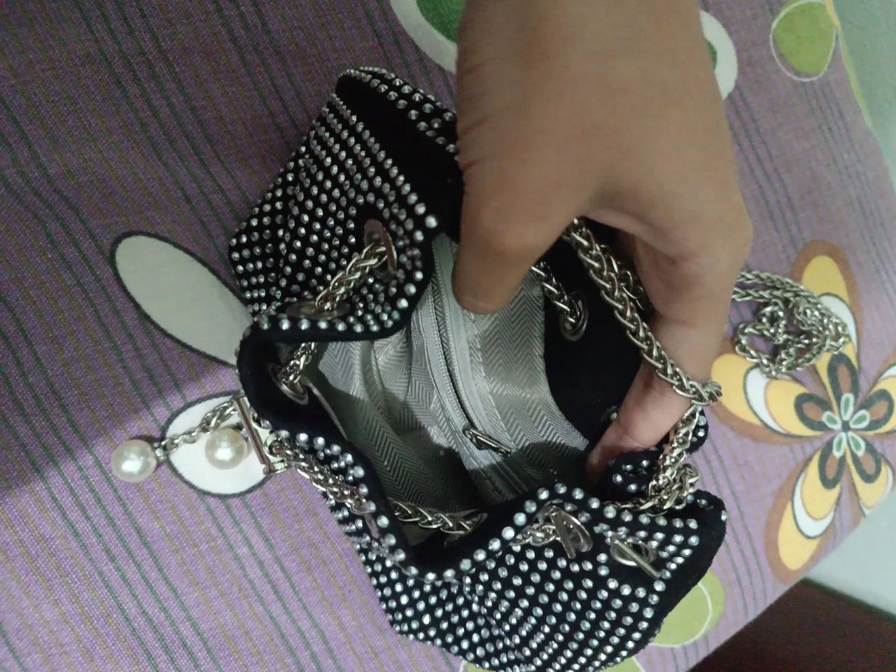 Bolsa de strass - Foto 3