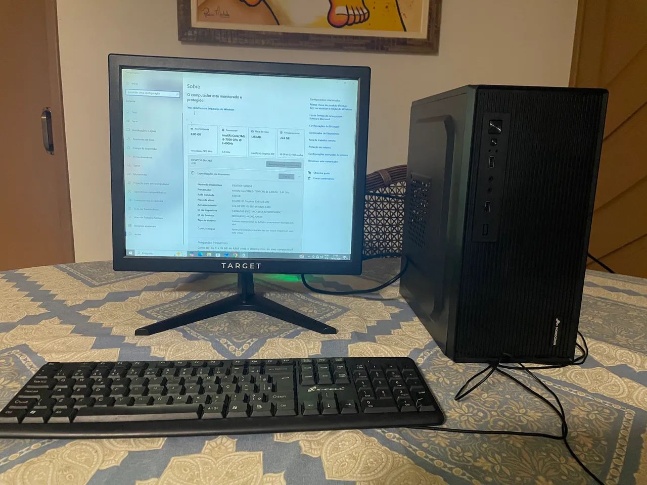Desktop completo com monitor novo  - Foto 2