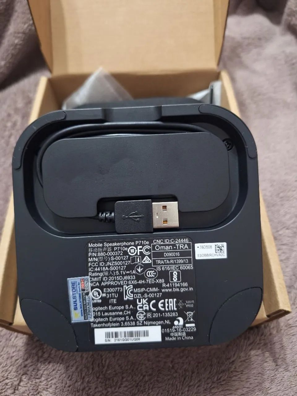 Viva-voz Bluetooth e USB Logitech P710e ? Completo na Caixa (Perfeito para Home Office) - Foto 3