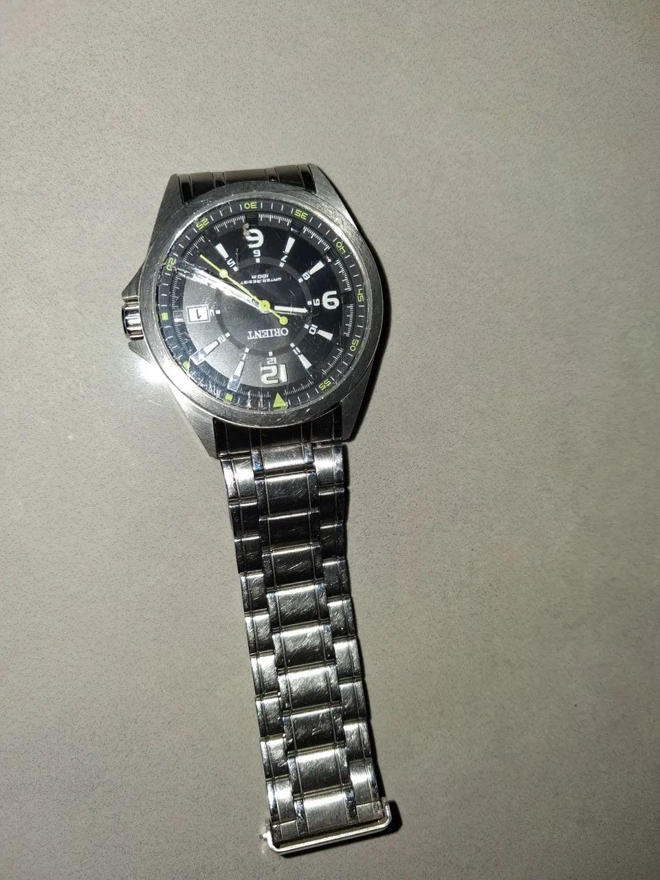 Relógio prateado orient masculino elegante  - Foto 2