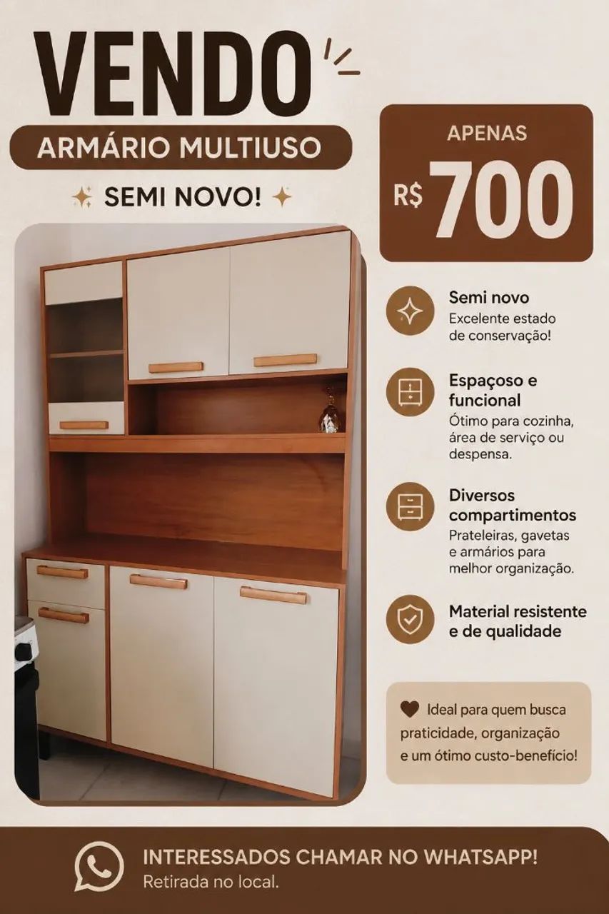 Armário semi novo
