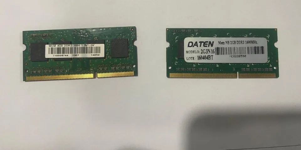 memoria ram ddr3 4gb e 2gb 1600mhz