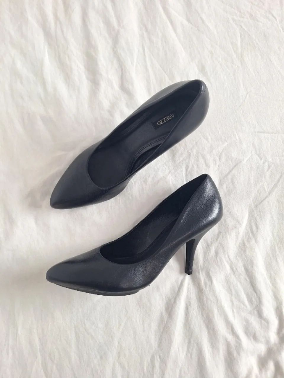 Scarpin preto couro arezzo - Foto 3