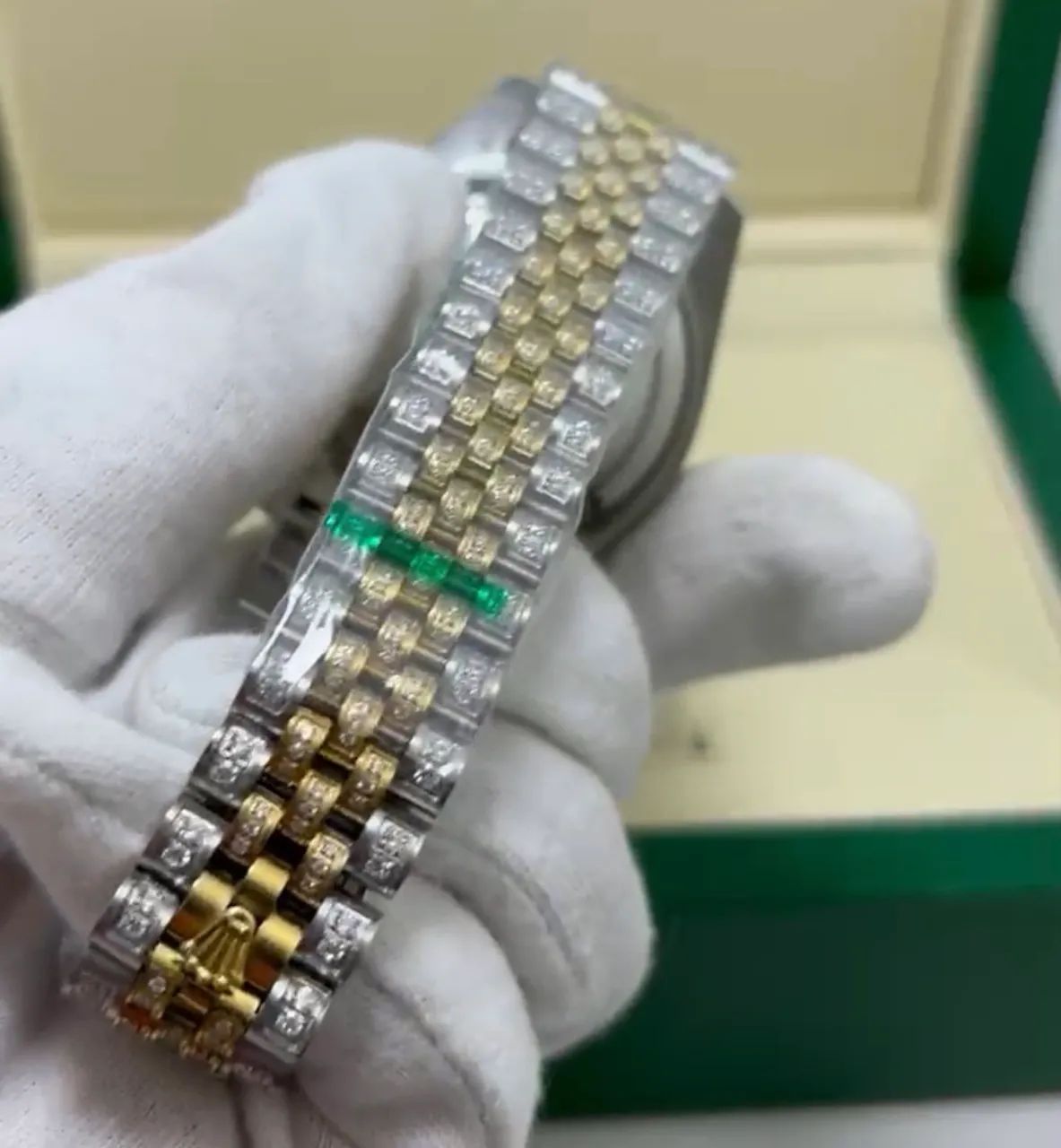 Relógio Rolex Unisex - Automático - Linha Super - Cravejado - Top  - Foto 4