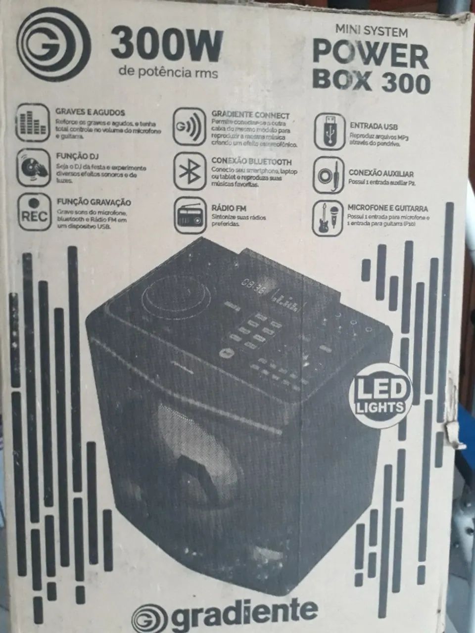 Caixa de Som Gradiente Power Box GMS300 - Preto Nova - Foto 2