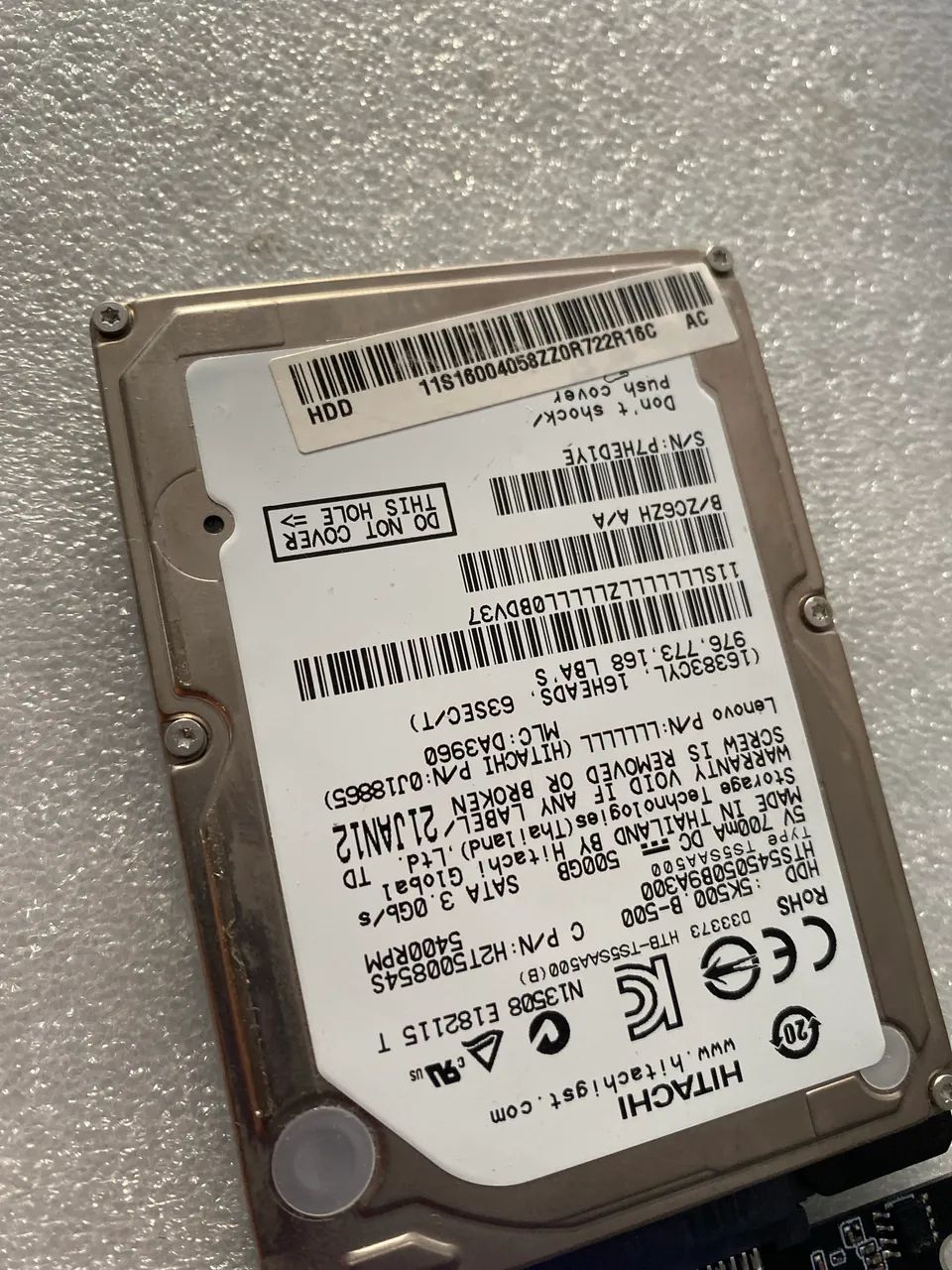 Hd de 500 2,5 polegadas 