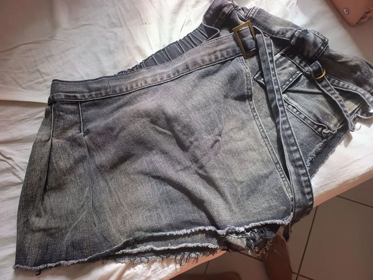 Short Saia jeans 