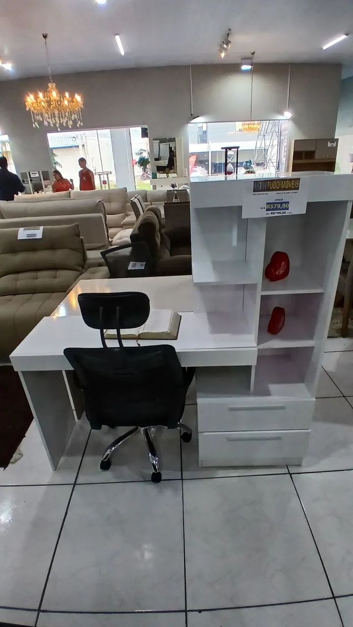 Escrivaninha com estante e 2 gavetas  - Foto 2