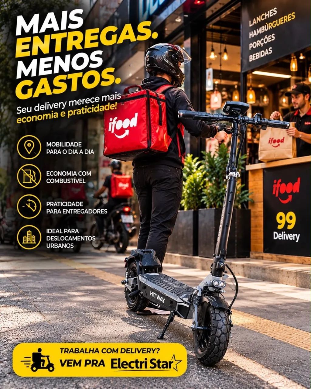 Patinete elétrico 1000W - Foto 5